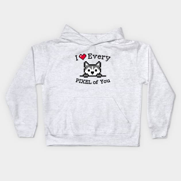 I love You / Inspirational quote / Husky puppy Kids Hoodie by Yurko_shop